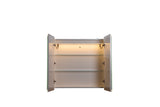 LED Avola PVC Mirror Cabinet - Matte White