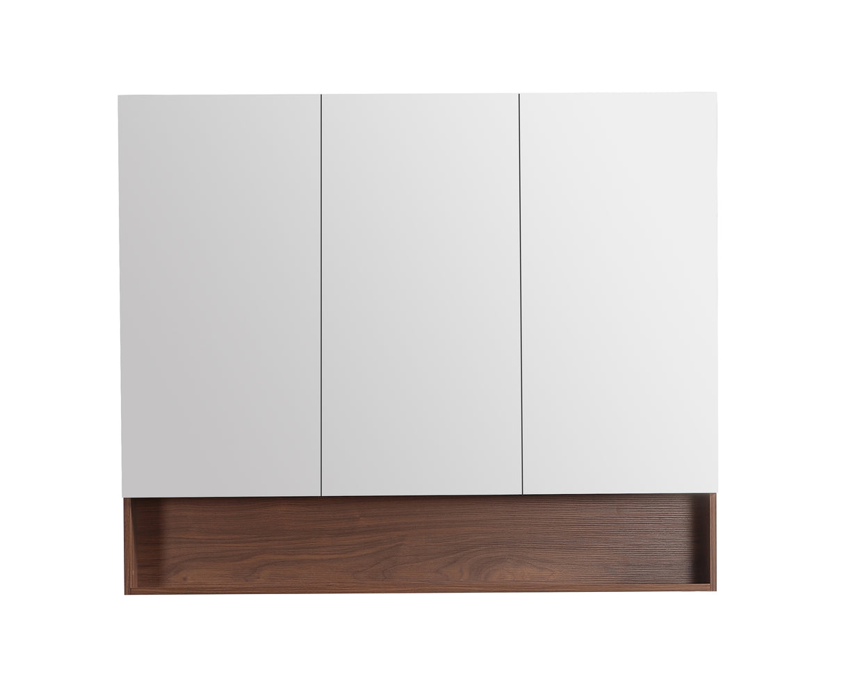 LUKKA Clark Plywood Mirror Cabinet - Mocha Oak Matte