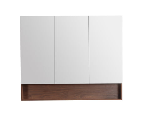 LUKKA Clark Plywood Mirror Cabinet - Mocha Oak Matte
