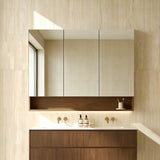 LUKKA Clark Plywood Mirror Cabinet - Mocha Oak Matte