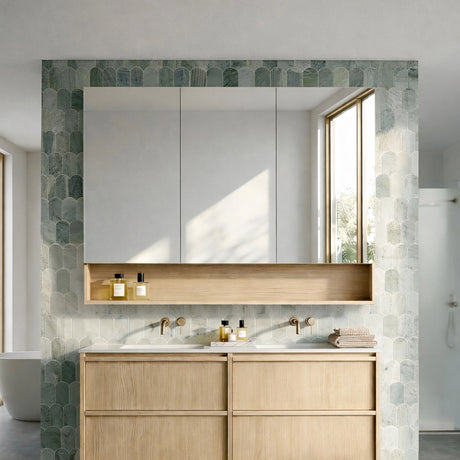 LUKKA Clark Plywood Mirror Cabinet - Sandy Oak Matte
