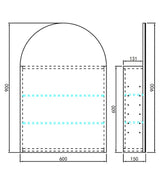 LUKKA LED Allison Arch Shaving Cabinet 900mm