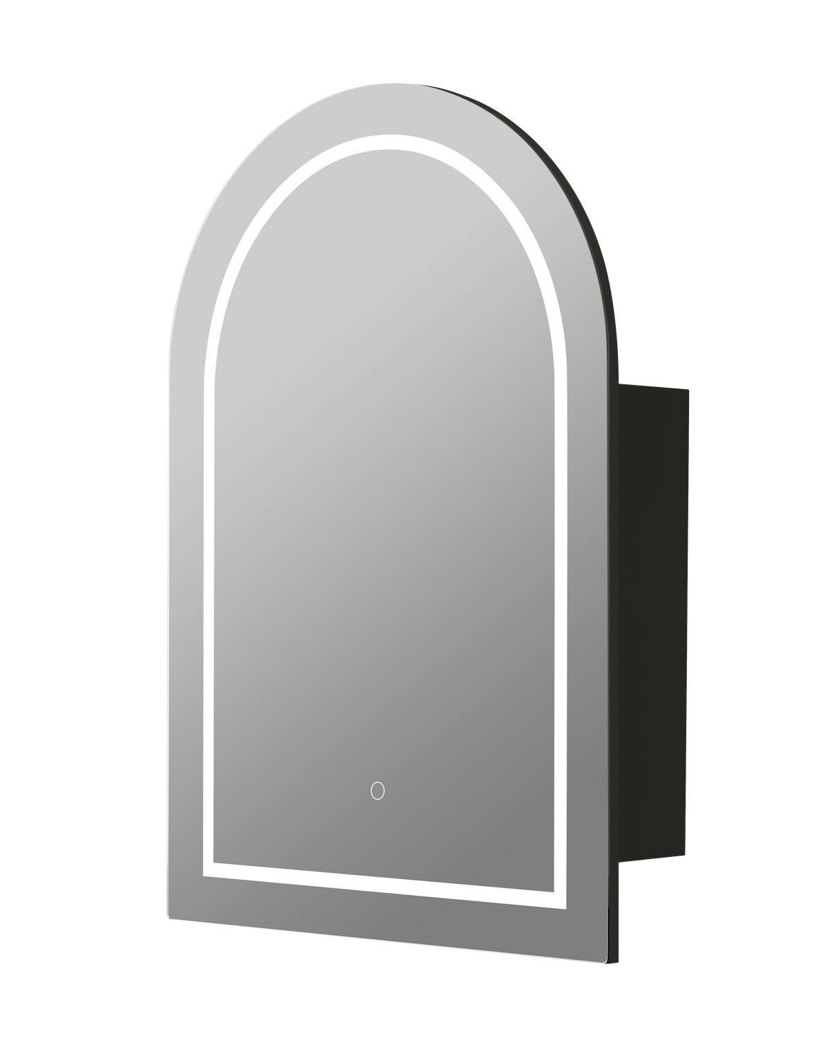 LUKKA LED Allison Arch Shaving Cabinet Matte Black 900mm