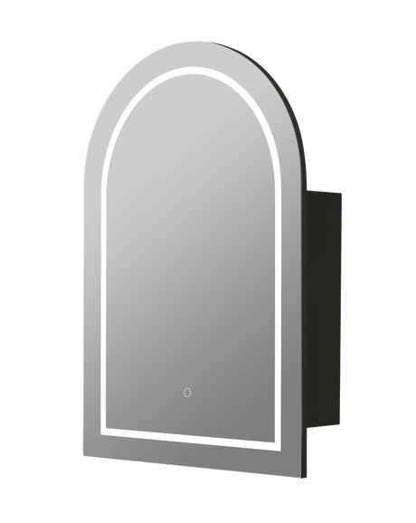 LUKKA LED Allison Arch Shaving Cabinet Matte Black 900mm