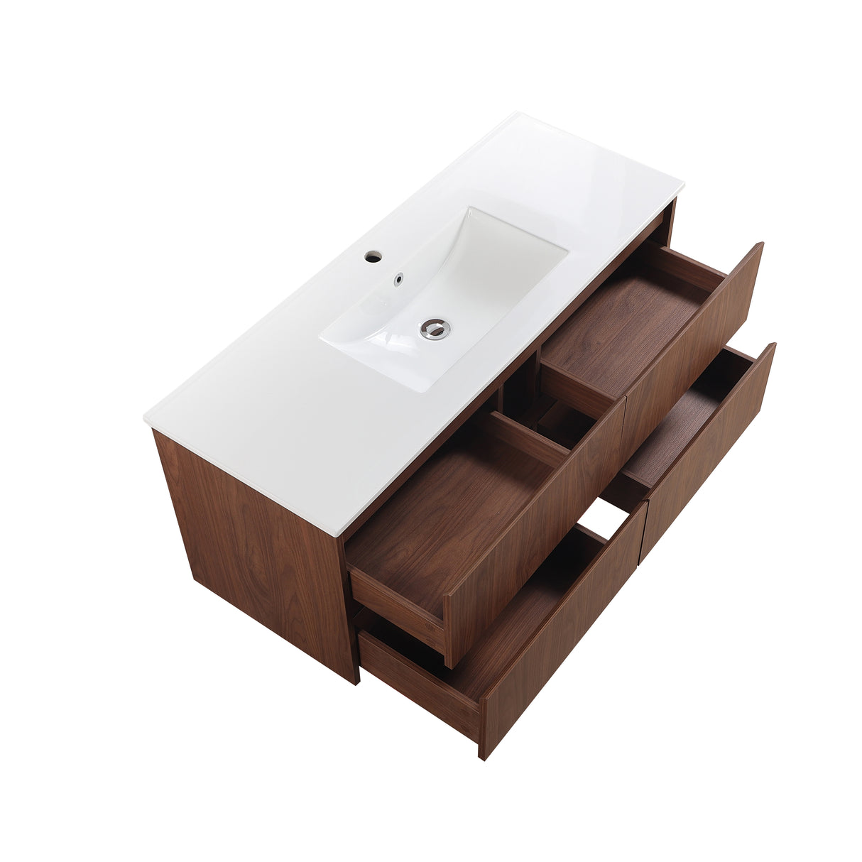 Lukka Gladstone Plywood Wall Hung Vanity - Mocha Oak (All Sizes)
