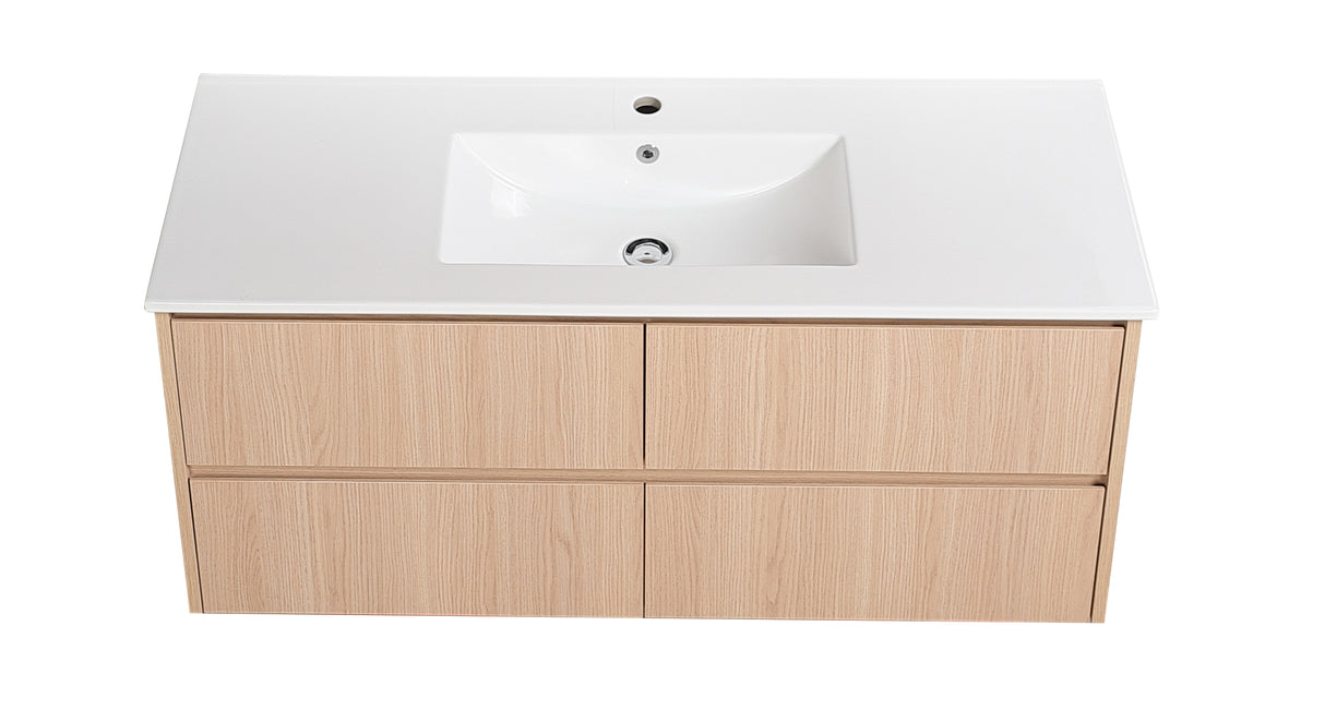 Lukka Gladstone Plywood Wall Hung Vanity - Sandy Oak (All Sizes)
