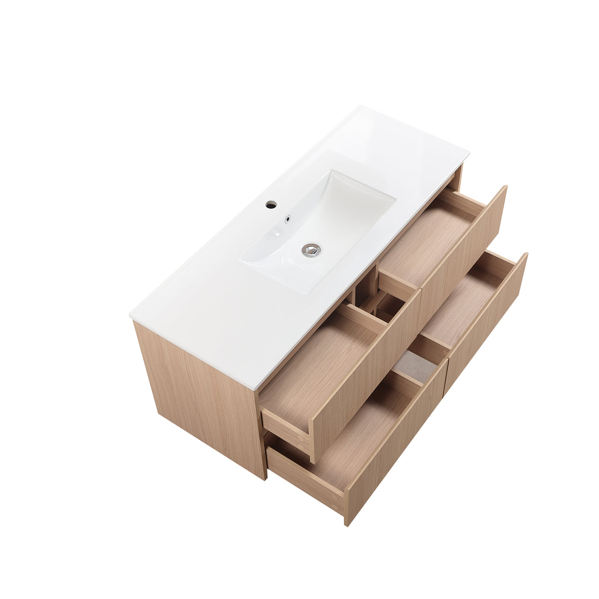 Lukka Gladstone Plywood Wall Hung Vanity - Sandy Oak (All Sizes)