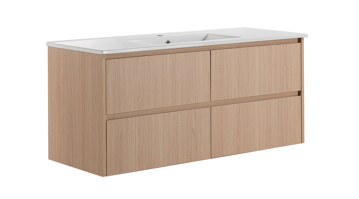 Lukka Gladstone Plywood Wall Hung Vanity - Sandy Oak (All Sizes)