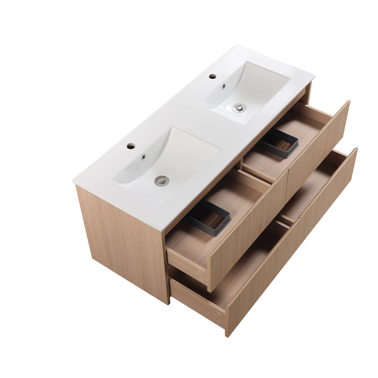 Lukka Gladstone Plywood Wall Hung Vanity - Sandy Oak (All Sizes)