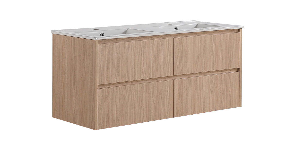 Lukka Gladstone Plywood Wall Hung Vanity - Sandy Oak (All Sizes)