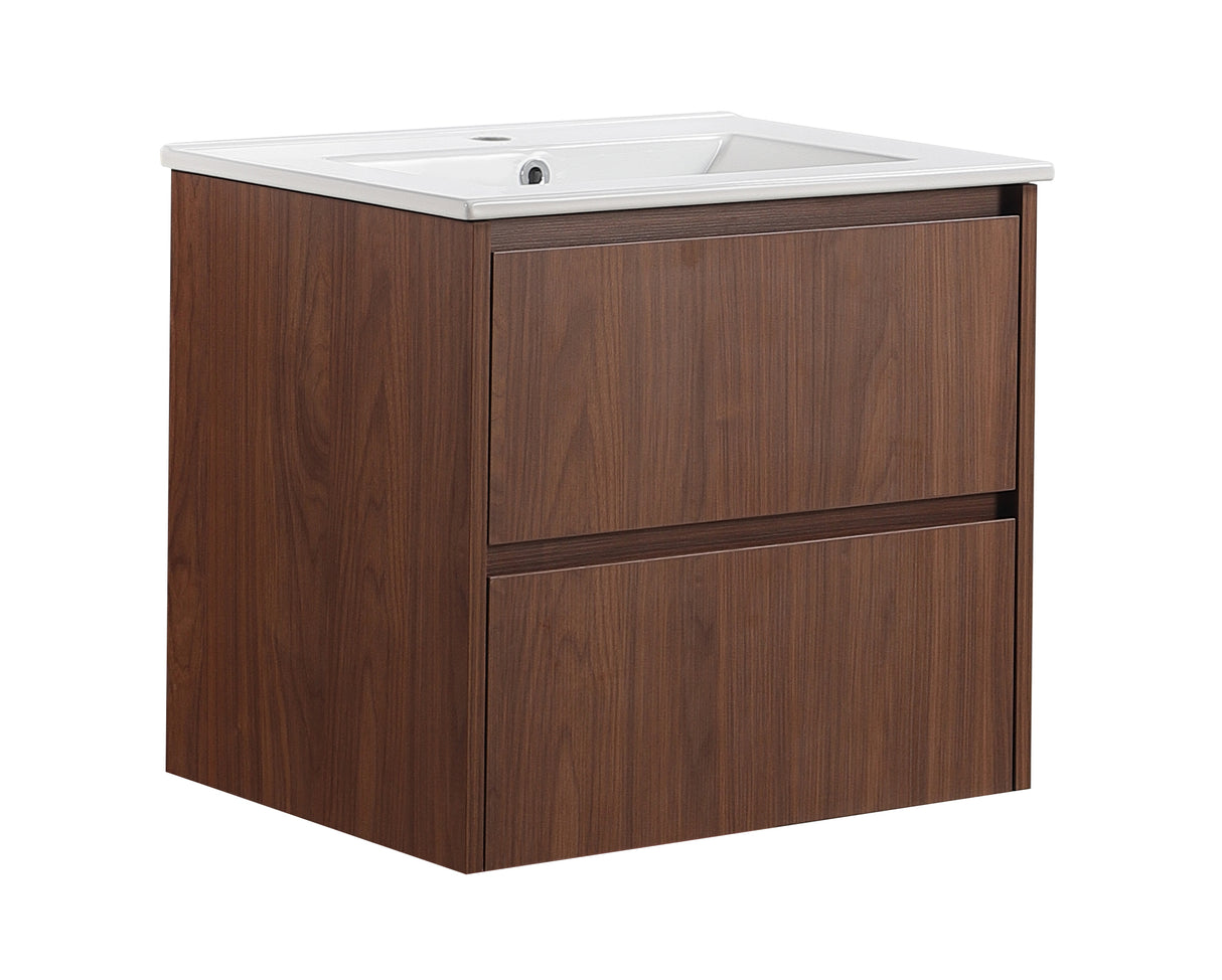 Lukka Gladstone Plywood Wall Hung Vanity - Mocha Oak (All Sizes)