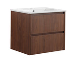 Lukka Gladstone Plywood Wall Hung Vanity - Mocha Oak (All Sizes)