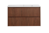 Lukka Gladstone Plywood Wall Hung Vanity - Mocha Oak (All Sizes)