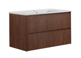Lukka Gladstone Plywood Wall Hung Vanity - Mocha Oak (All Sizes)