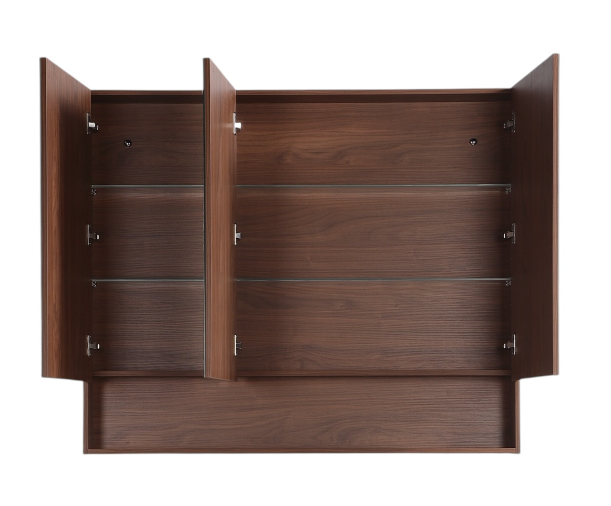 LUKKA Clark Plywood Mirror Cabinet - Mocha Oak Matte