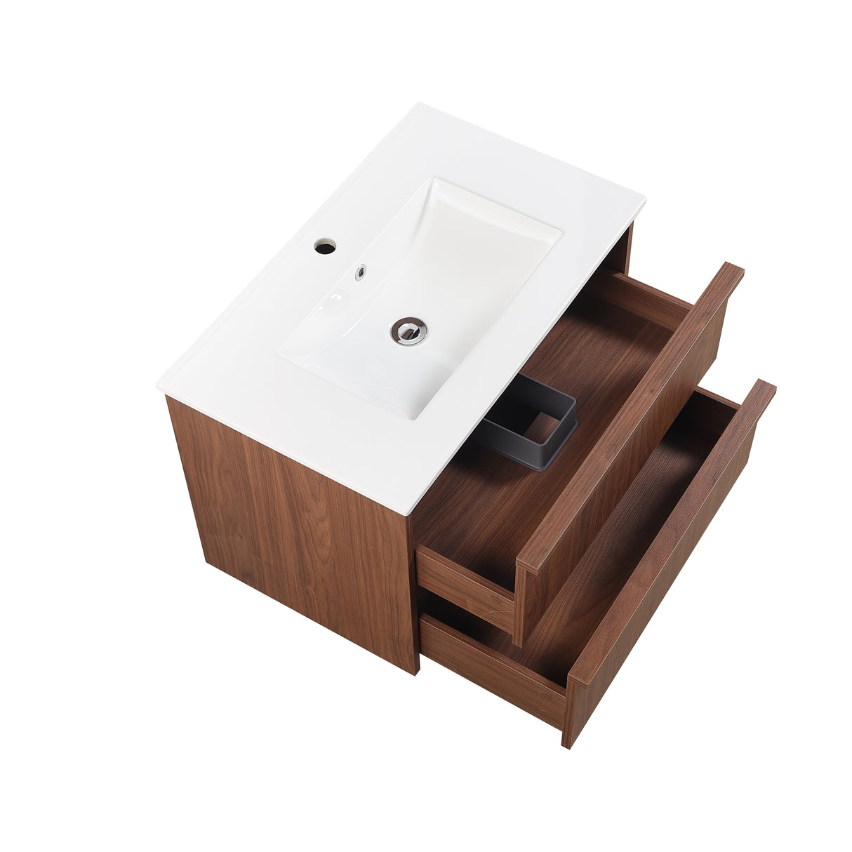 Lukka Ridgewood Plywood Wall Hung Vanity - Mocha Oak (All Sizes)