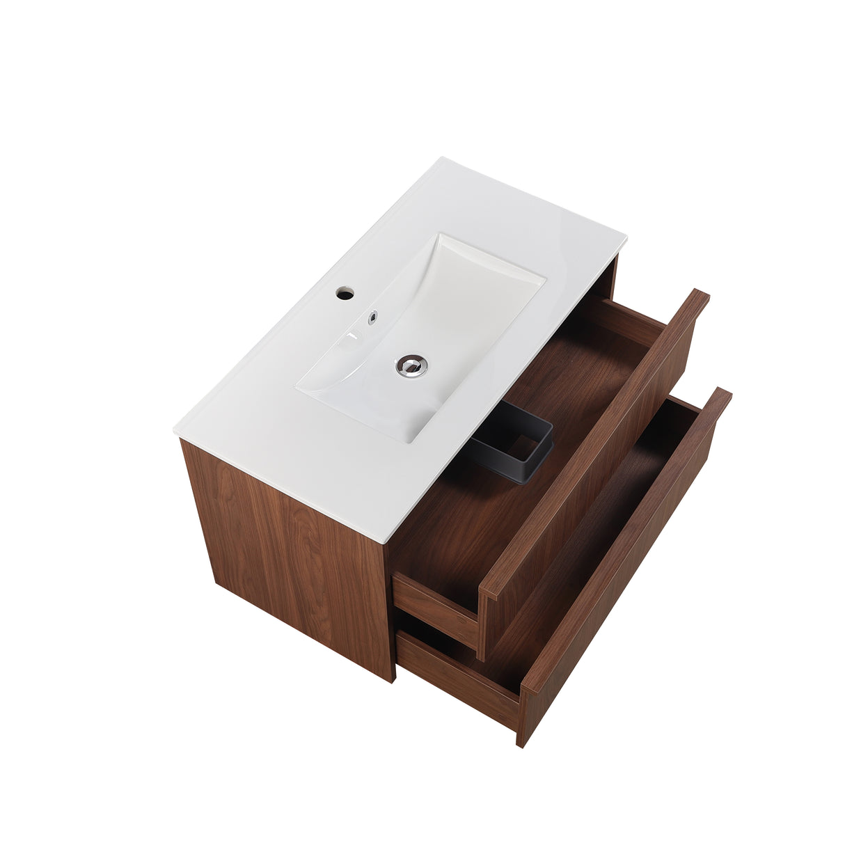 Lukka Ridgewood Plywood Wall Hung Vanity - Mocha Oak (All Sizes)