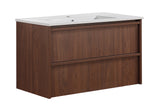 Lukka Ridgewood Plywood Wall Hung Vanity - Mocha Oak (All Sizes)