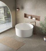 Paradiso Free Standing Bathtub Over Flow Gloss white/ Matte White 1300mm