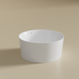Paradiso Free Standing Bathtub Over Flow Gloss white/ Matte White 1300mm