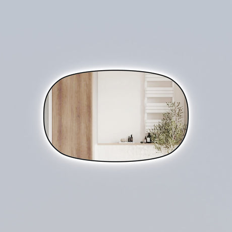 Valmont LED Dimmable Horizontal Oval Framed Mirror 1100mm