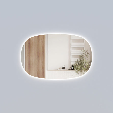 Valmont LED Dimmable Horizontal Oval Framed Mirror 1100mm