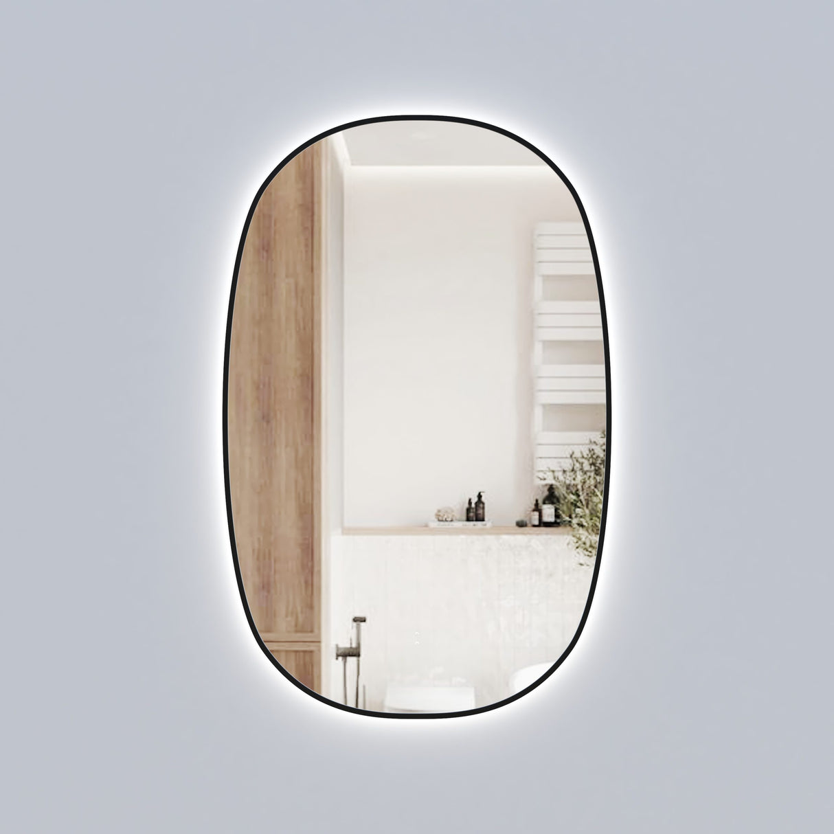 Valmont LED Oval Framed Mirror 580mm