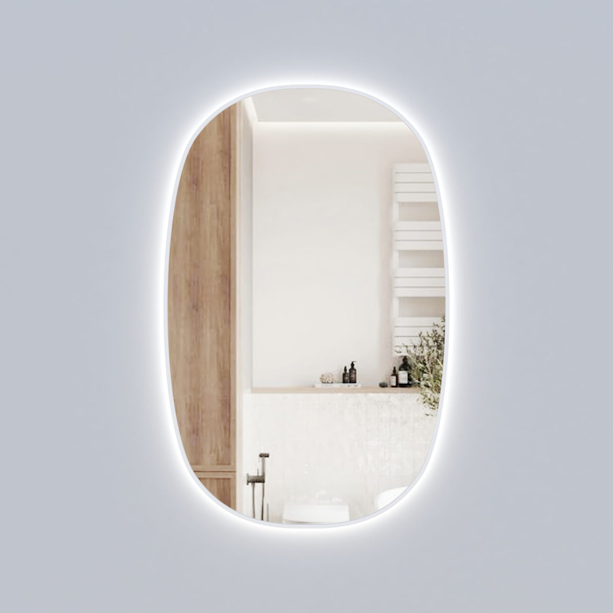 Valmont LED Oval Framed Mirror 580mm