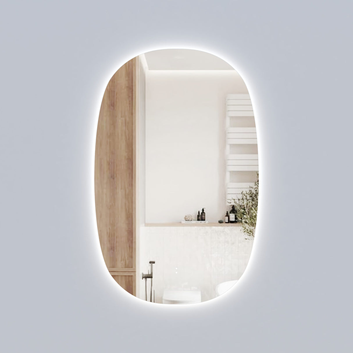 Valmont LED Oval Framed Mirror 580mm