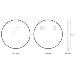 LONDON Round Framed Mirror 700x700mm
