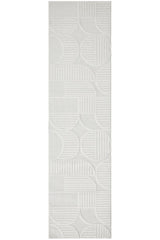 Lotus Leo White Runner Rug