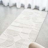 Lotus Leo White Runner Rug