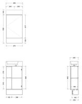Timberline LOTTIE Mini Floor Standing Vanity (480mm)