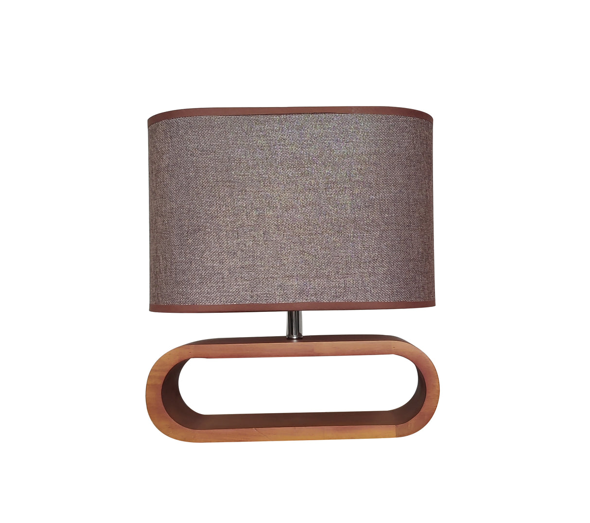 LOTUS: Blonde / Dark Wood Cloth Shade Table Lamps