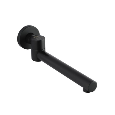 Lucid Round Bathtub Basin Swivel Wall Spout - Matte Black