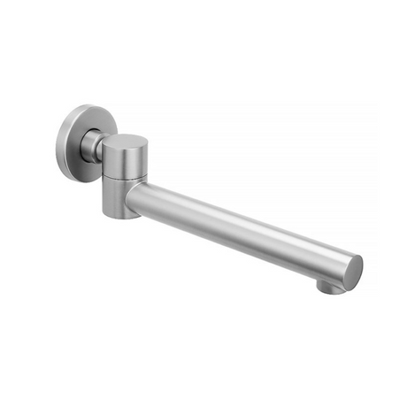 Lucid Round Bathtub Basin Swivel Wall Spout - Brushed Nickel