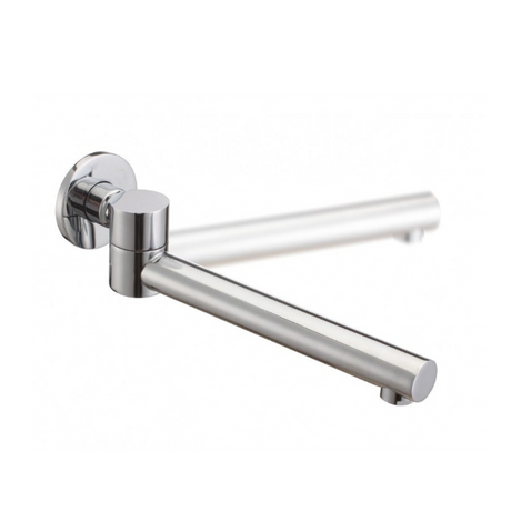 Lucid Round Bathtub Basin Swivel Wall Spout - Chrome
