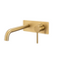 LUCID PIN Series Wall Mixer With Round Spout - Brushed Brass
