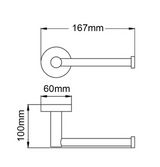 LUCID PIN Round Toilet Roll Holder - Technical Drawing