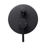 LUCID PIN Round Shower Bath Mixer Diverter - Black
