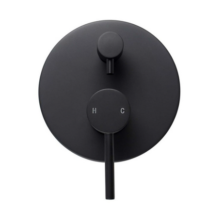 LUCID PIN Round Shower Bath Mixer Diverter - Black
