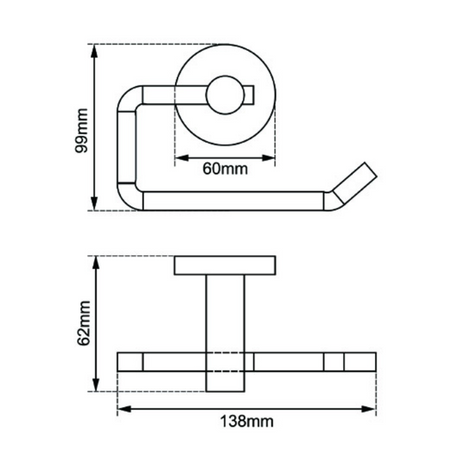 LUCID PIN Round Brushed Nickel Toilet Paper Roll Holder
