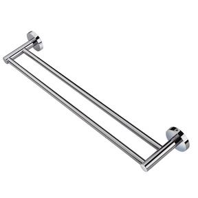 LUCID PIN Round Double Towel Rack Rail - Chrome