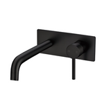 LUCID PIN Series Black Wall Mixer With Round Spout