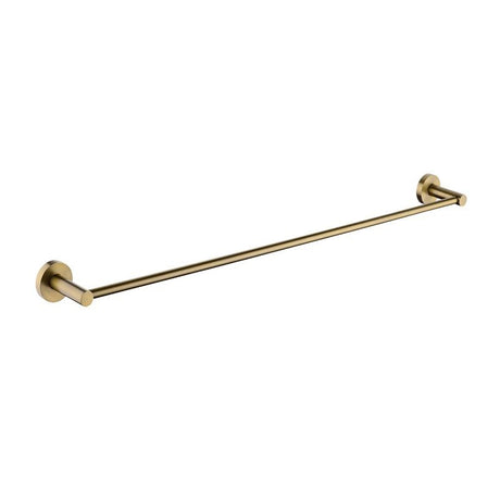 LUCID PIN Round Single Towel Rack Rail - Brushed Brass