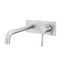 LUCID PIN Series Wall Mixer With Round Spout - Brushed Nickel