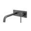 LUCID PIN Series Wall Mixer With Round Spout - Brushed Gun Metal