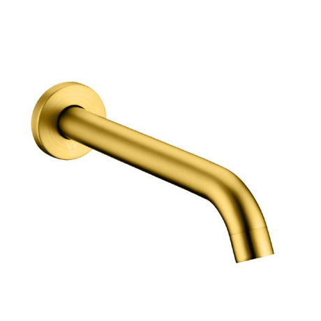 LUCID PIN Round Wall Spout - Brushed Brass