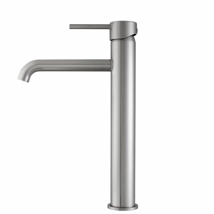 LUCID PIN Series Round Tall Basin Mixer - Brushed Nickel
