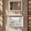 LUKKA Avola PVC Front-Lit LED Mirror Cabinet - Matte White